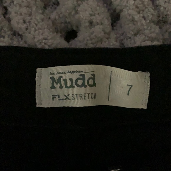 Black denim button front skirt - Picture 2 of 2